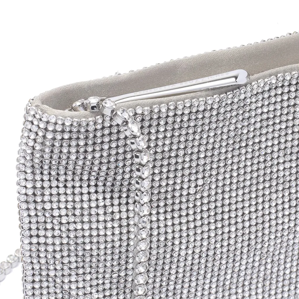 Benedetta Bruzziches Your Best Friend Logo Patch Embellished Clutch Bag