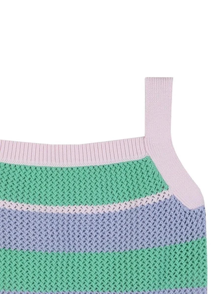 Billieblush Striped Knit Crop Top