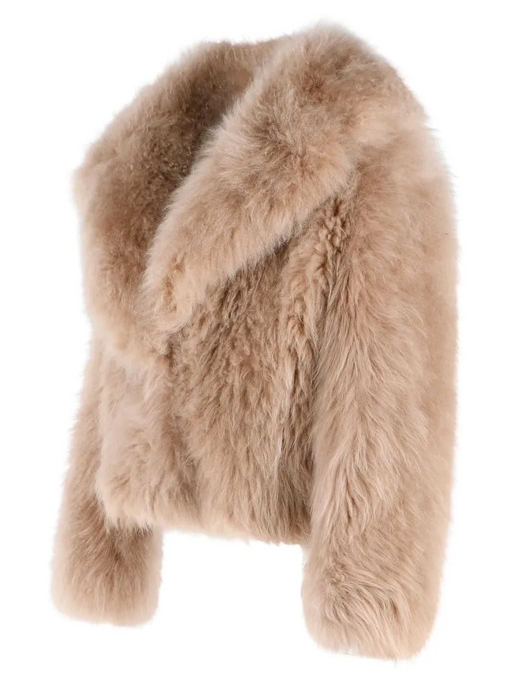 Blancha Shawl-Collar Fur Coat