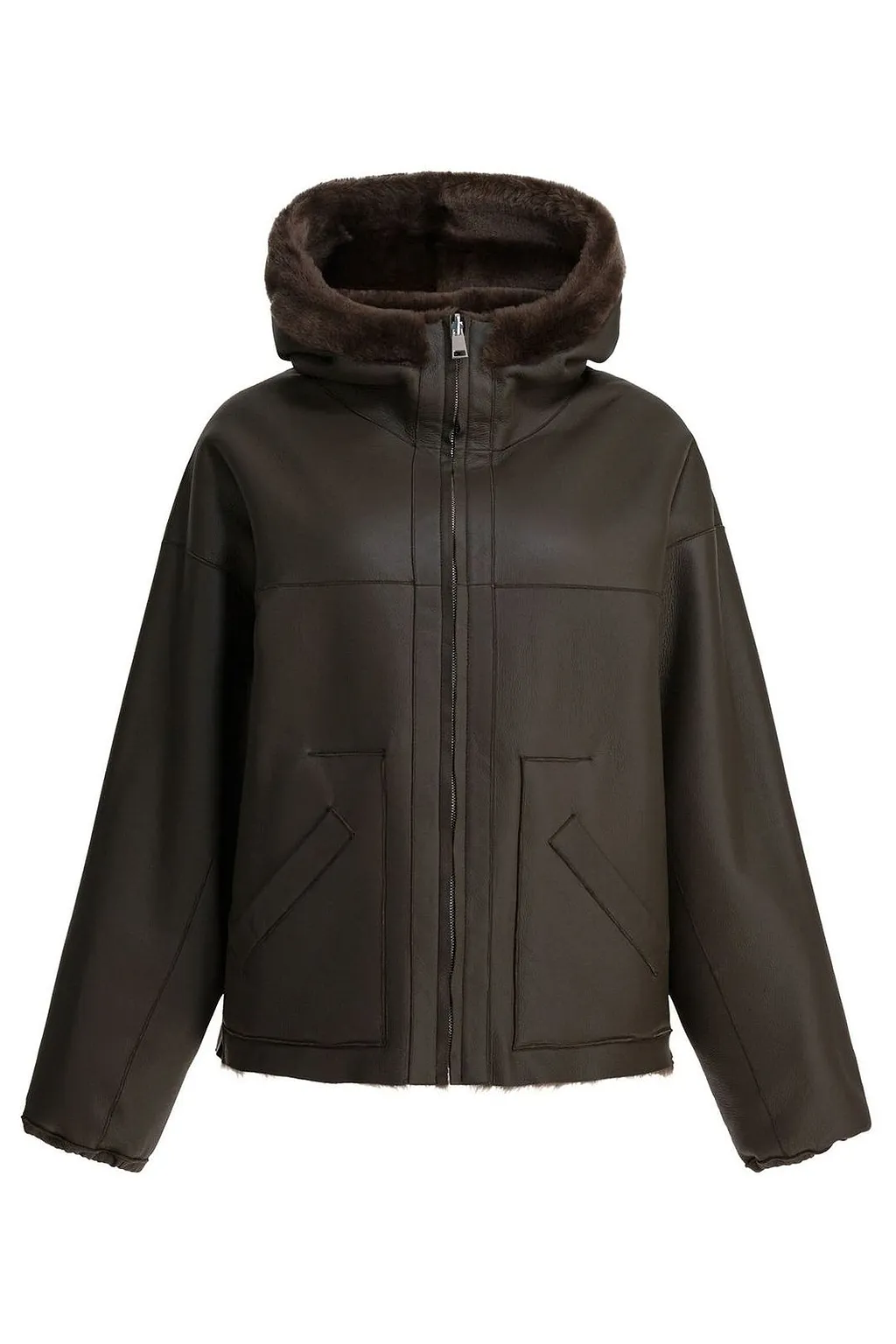 Blancha Hooded Faux Fur Jacket