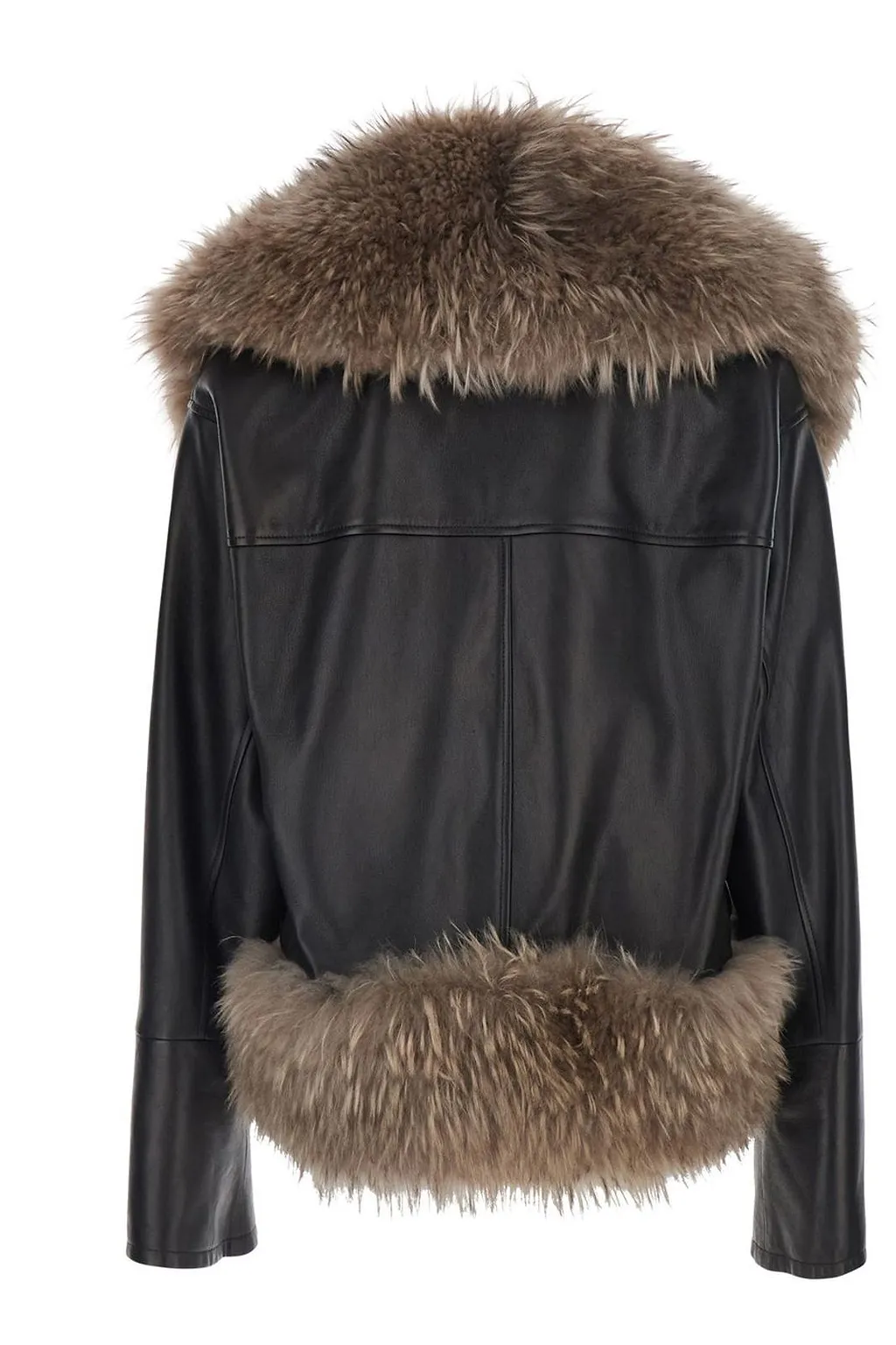 Blancha Fur Trim Leather Jacket