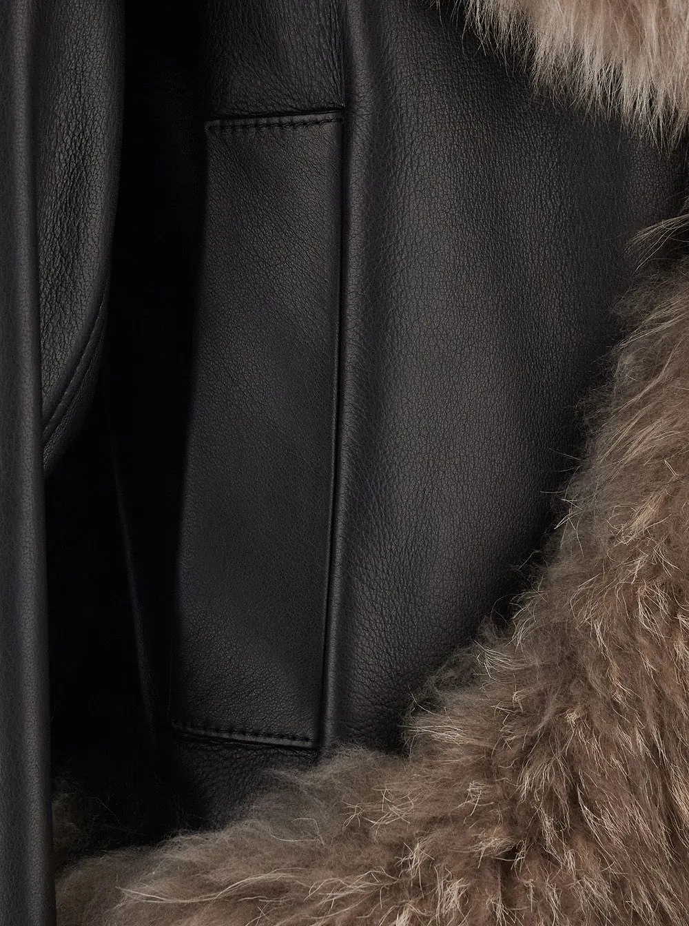 Blancha Fur Trim Leather Jacket