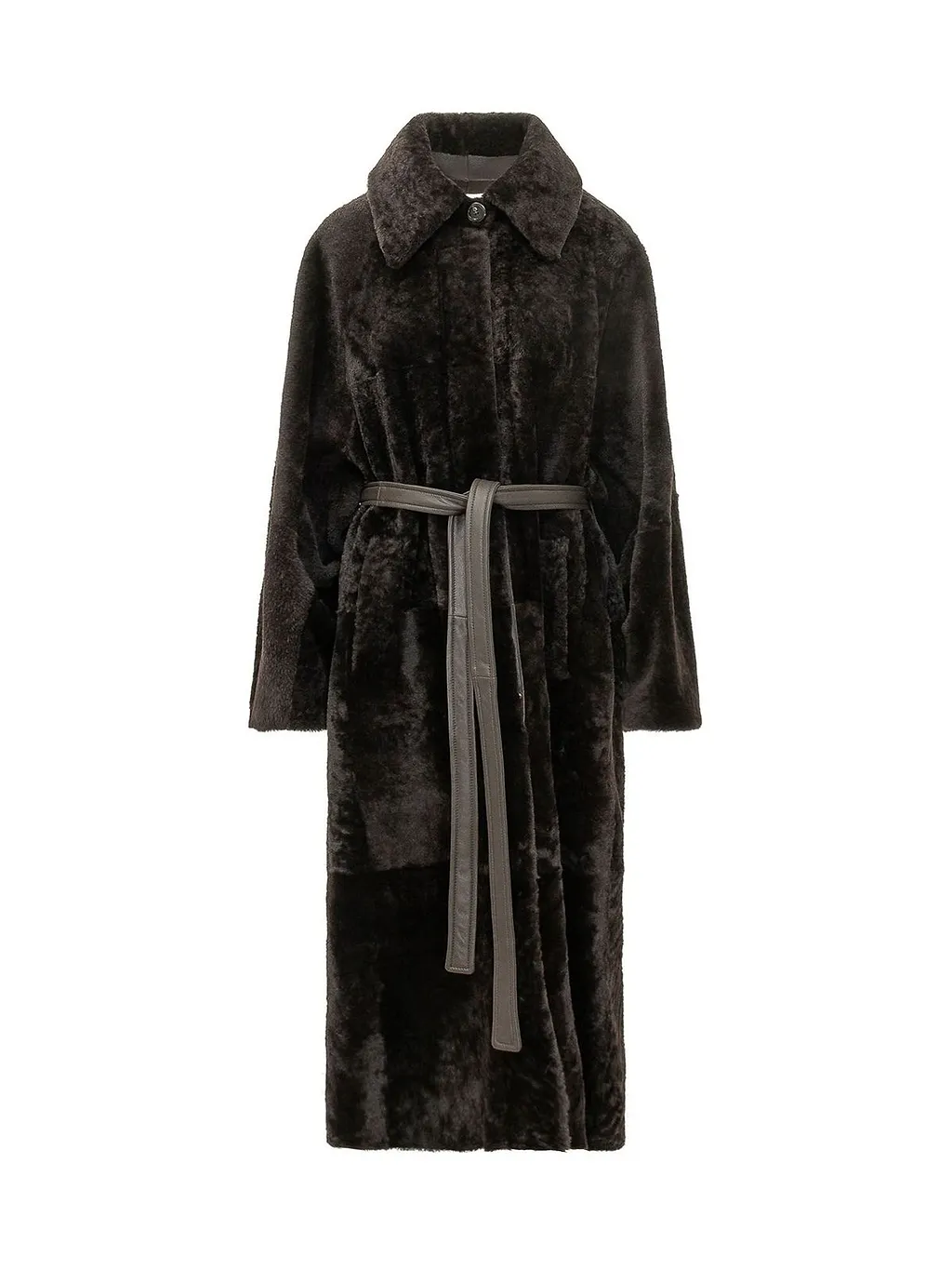 Blancha Belted Faux-Fur Coat
