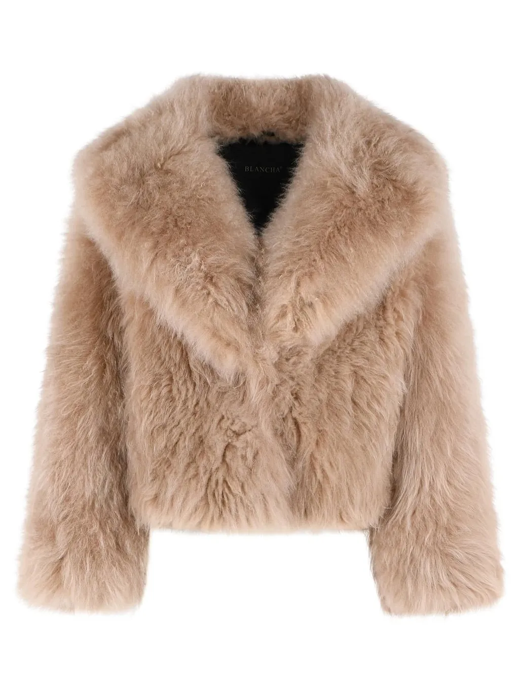 Blancha Shawl-Collar Fur Coat