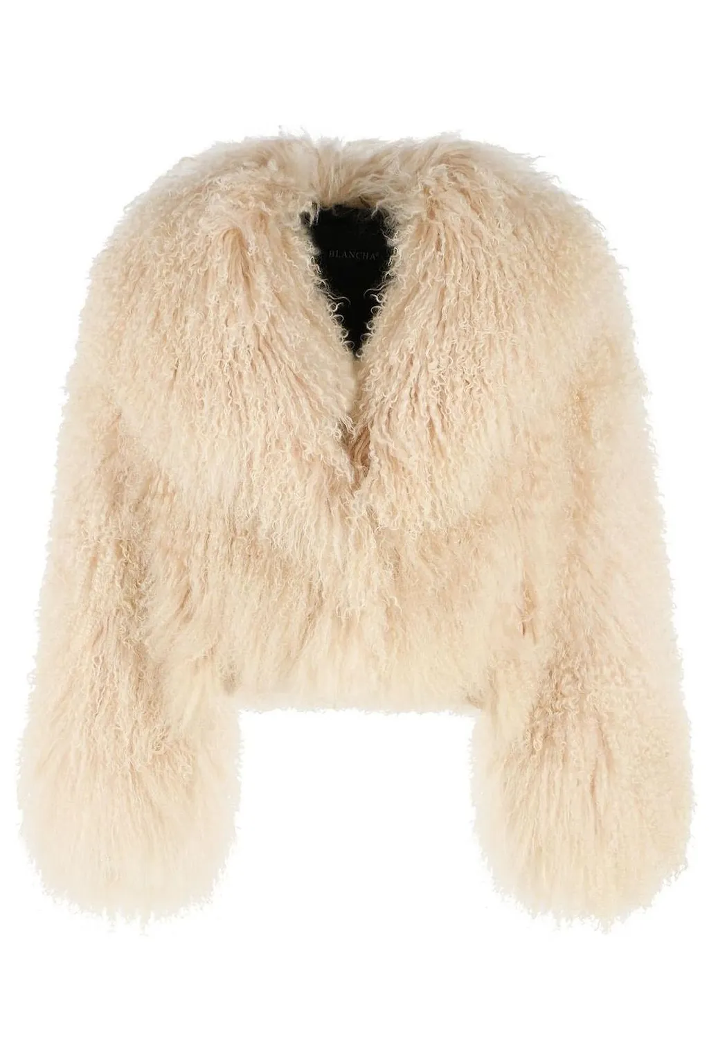 Blancha Curly Fur Cropped Jacket