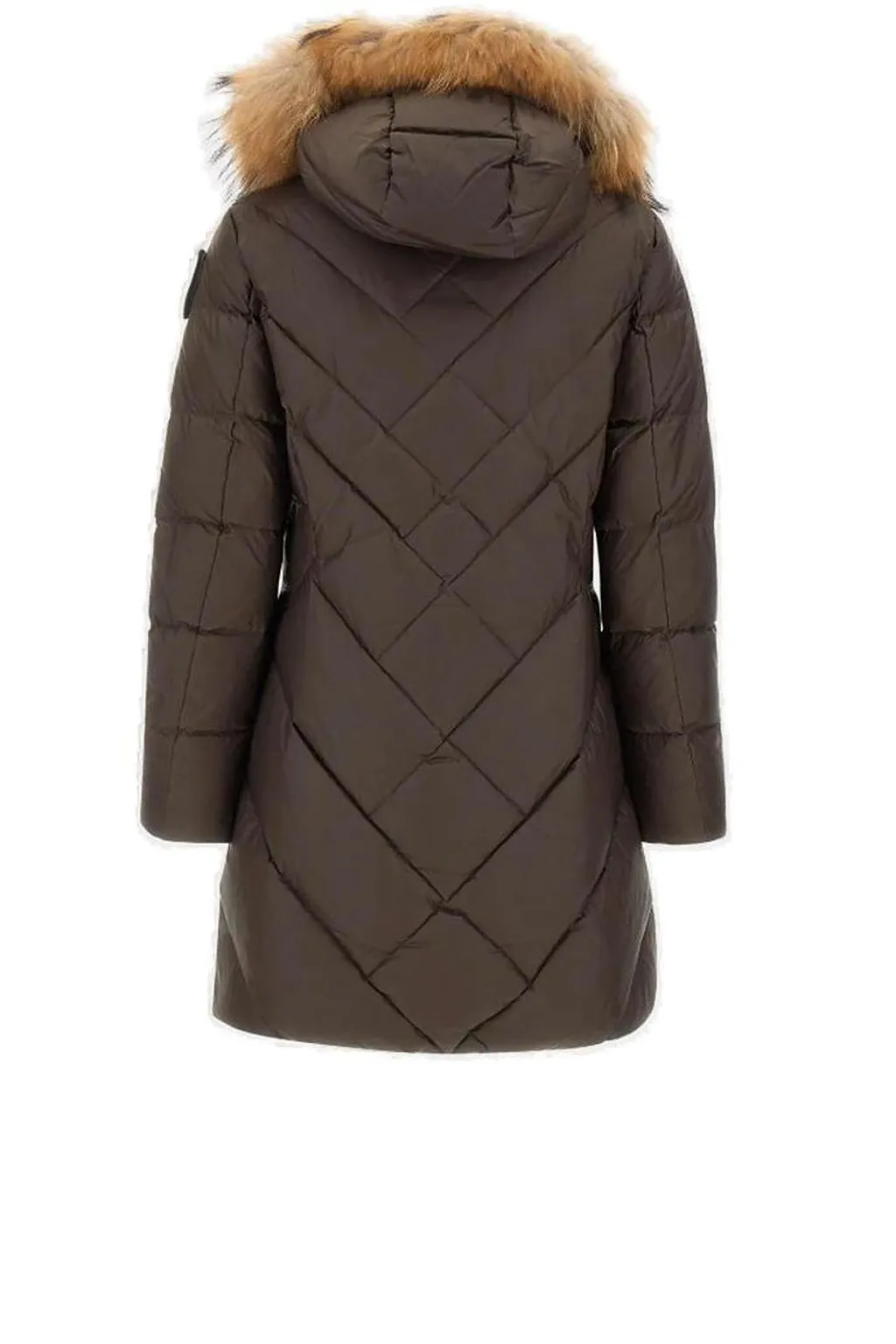 Blauer Geometric Lines Althea Long Down Jacket