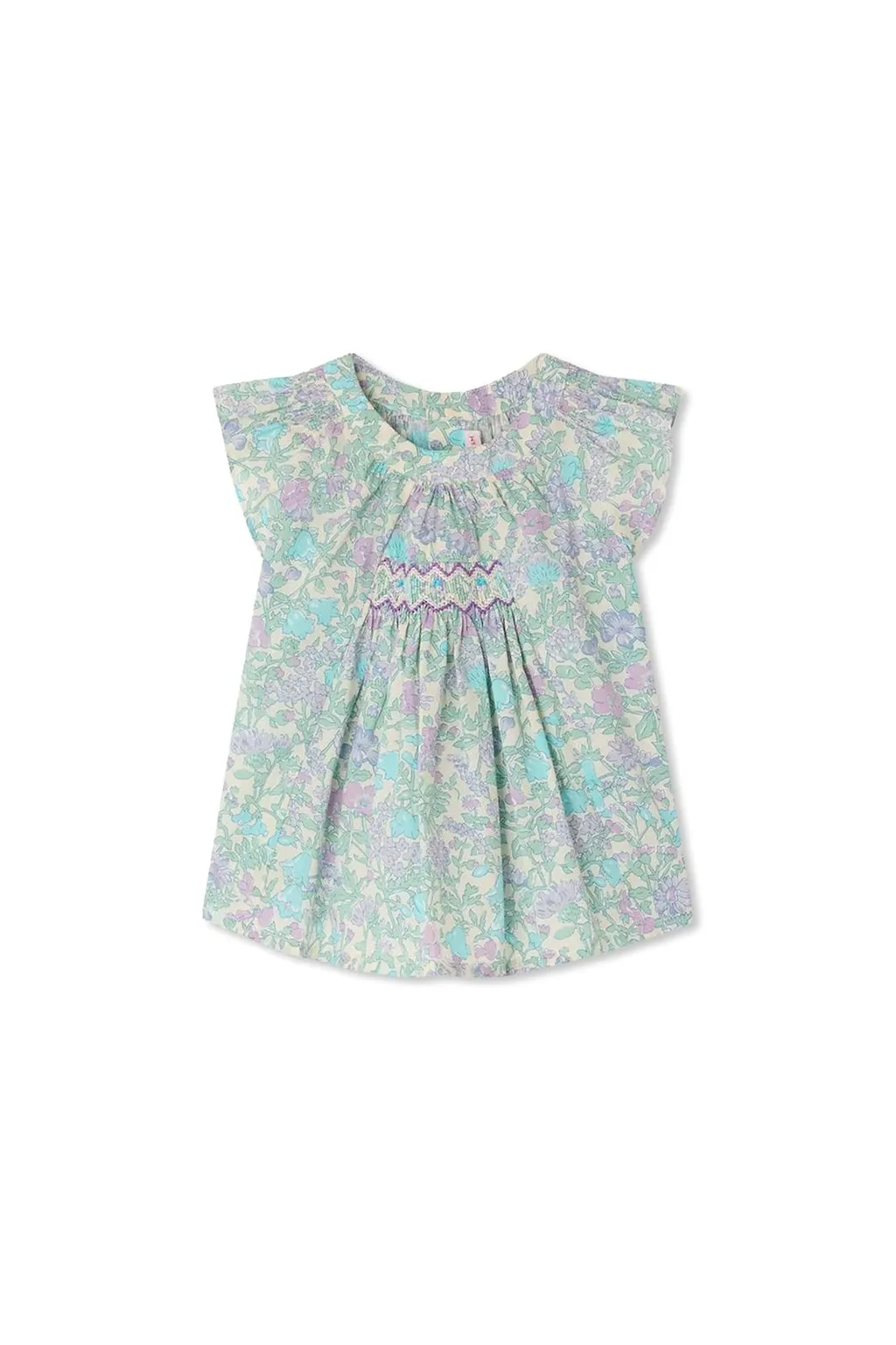 Bonpoint Smocked And Hand-Embroidered Laurie Blouse