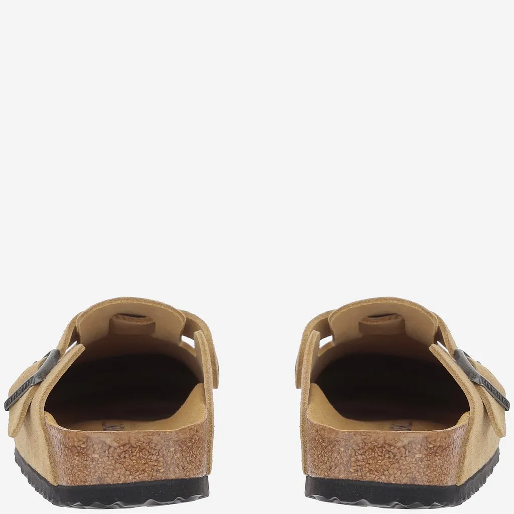 Birkenstock Buckled Suede Clogs