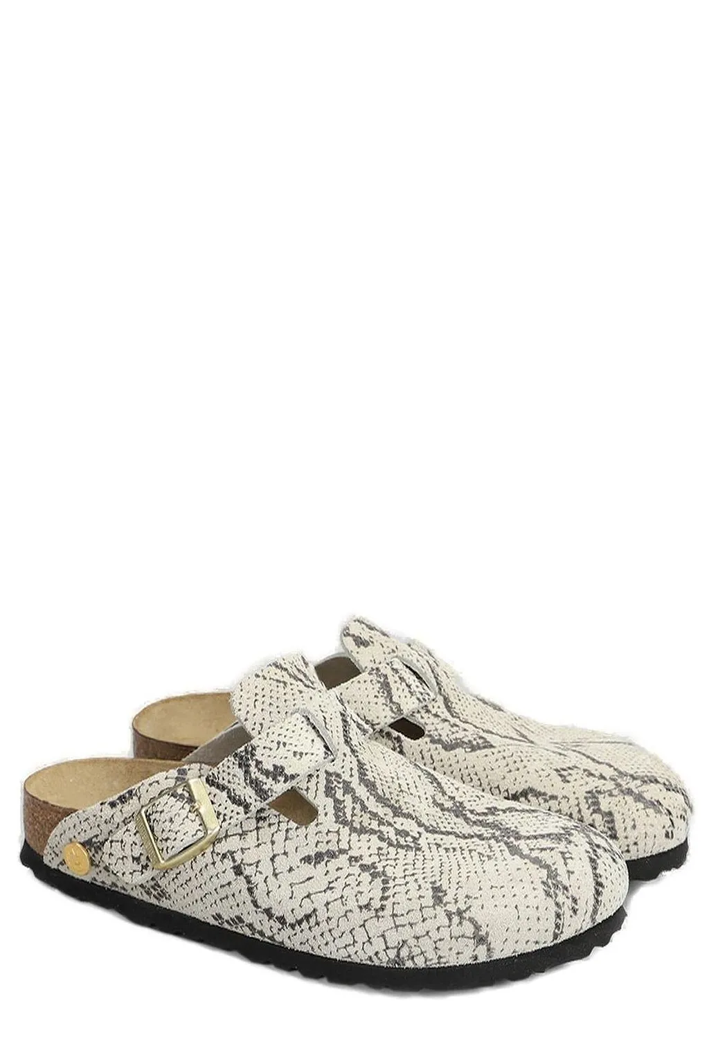Birkenstock Embossed Buckle Fastened Flats