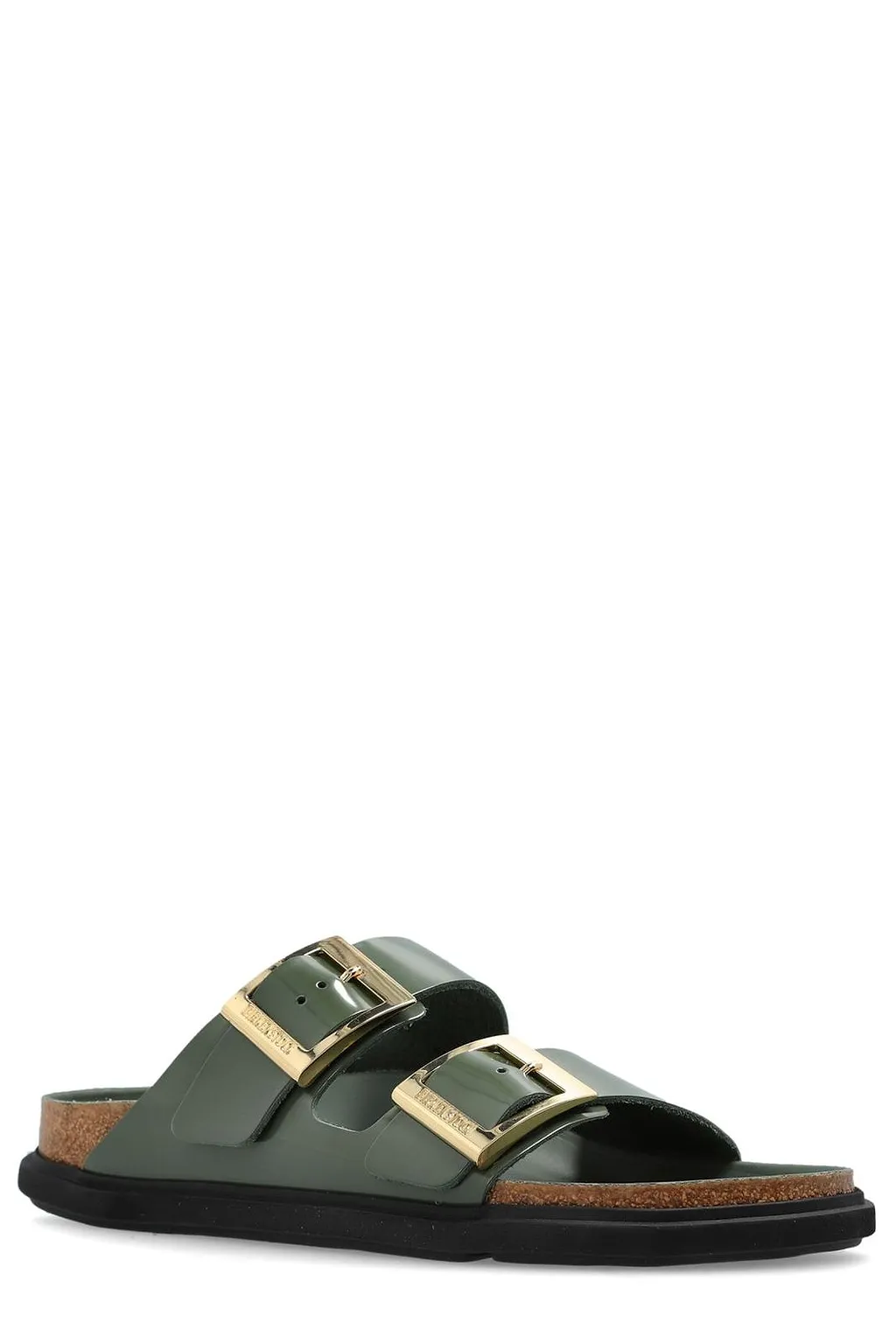 Birkenstock High Shine Buckle Flat Sandals