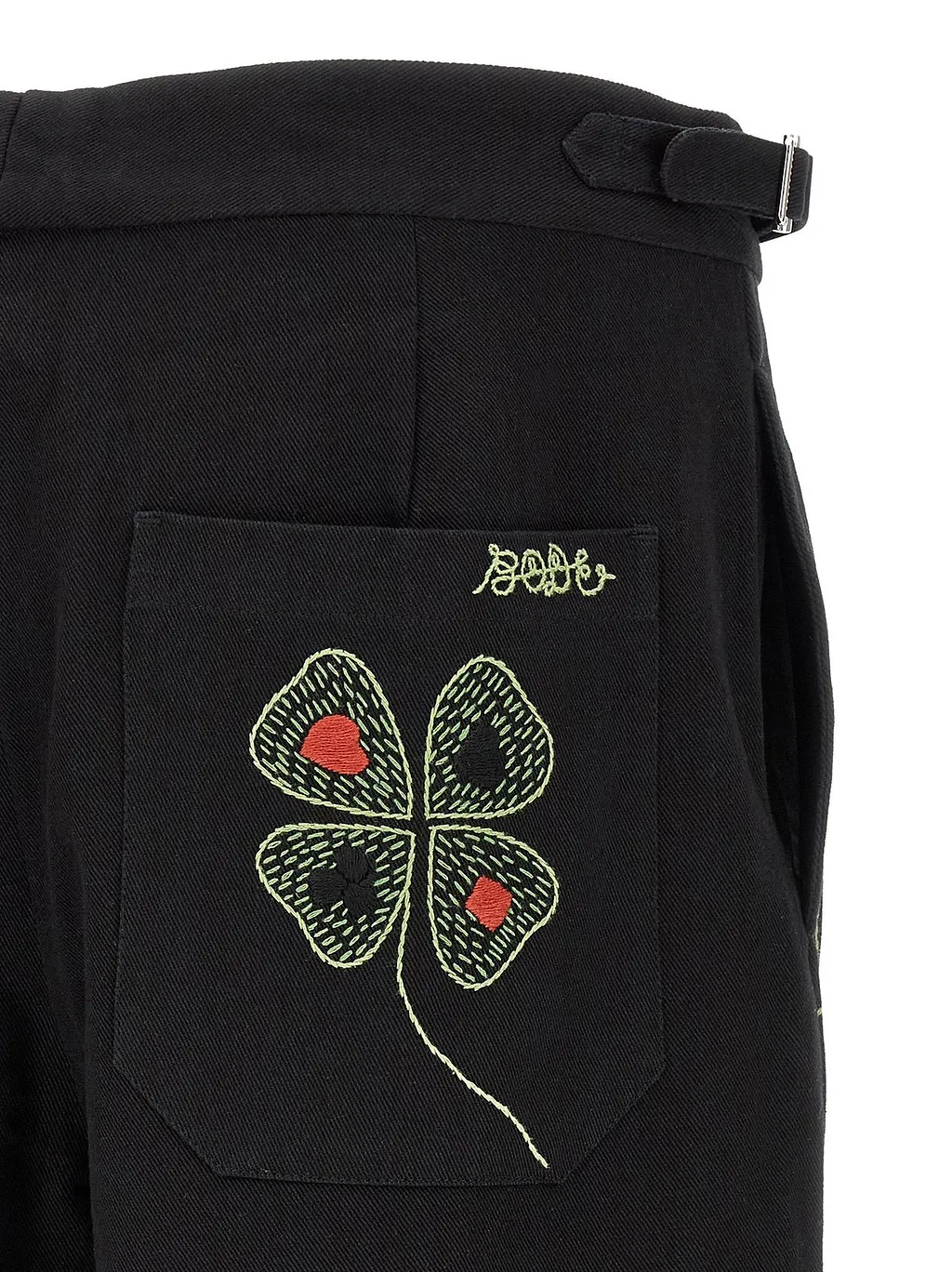 Bode Lucky Draw Embroidered Wide-Leg Pants