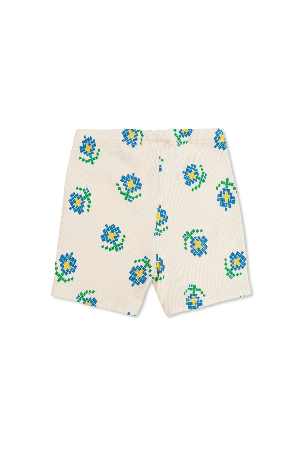 Bobo Choses Pixel Floral Ribbed Shorts