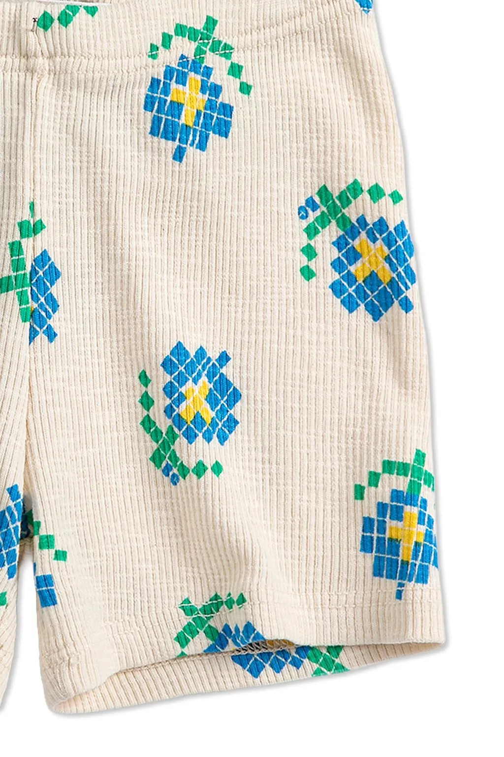 Bobo Choses Pixel Floral Ribbed Shorts