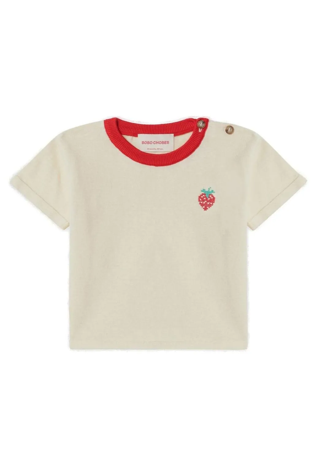 Bobo Choses Pixel Strawberry Knitted T-Shirt