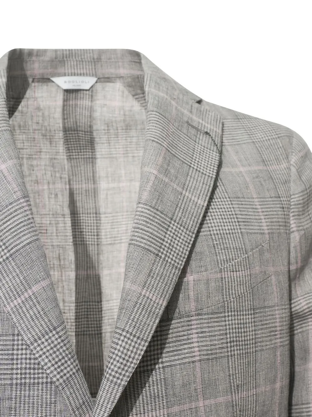 Boglioli Checked Two-Button Blazer