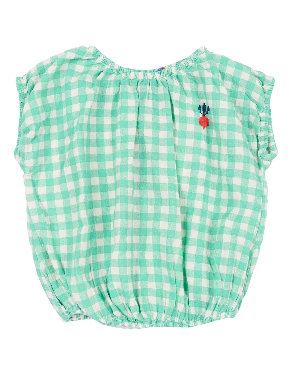 Bobo Choses Pixel Sugar Beet Vichy Woven Blouse