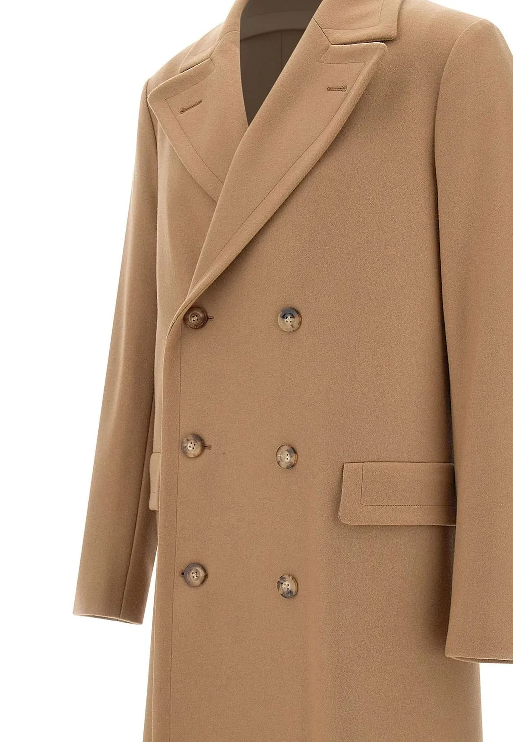 Boglioli Double-Breasted Peak-Lapel Coat