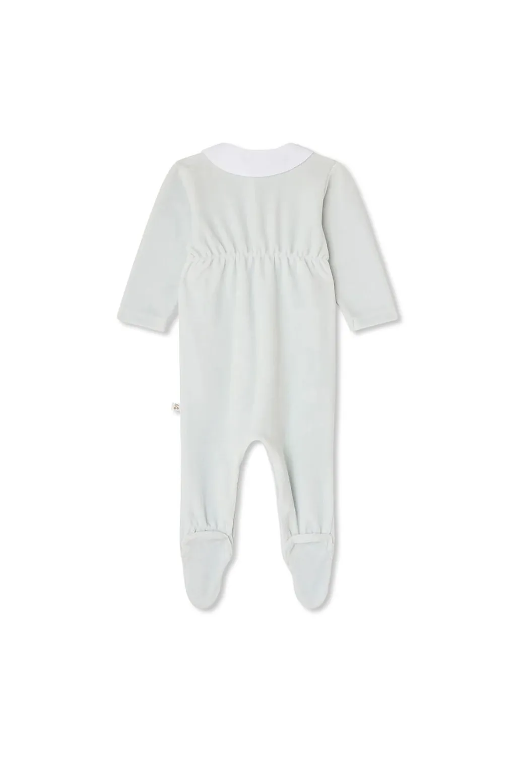 Bonpoint Velour Long-Sleeved Sleepsuit