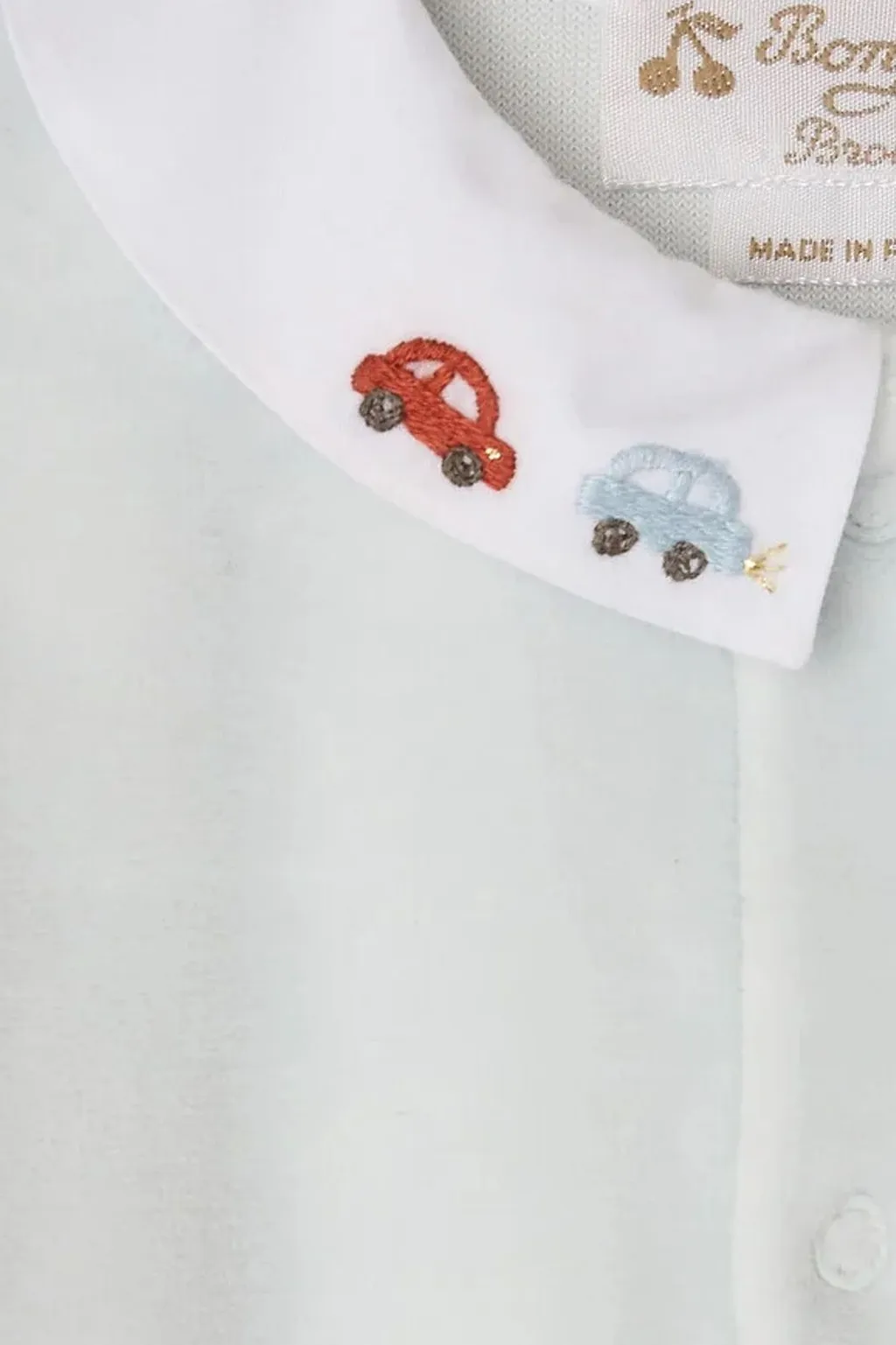 Bonpoint Velour Long-Sleeved Sleepsuit