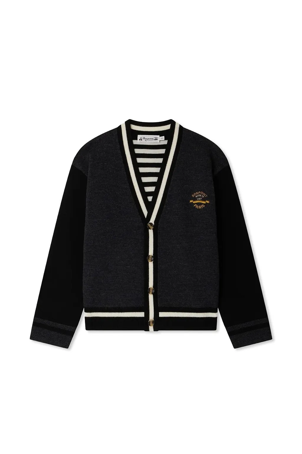 Bonpoint V-Neck Button-Up Cardigan
