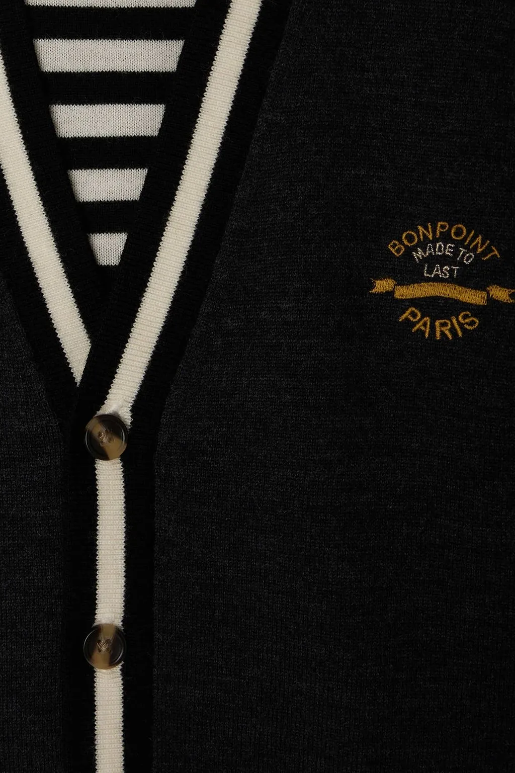 Bonpoint V-Neck Button-Up Cardigan