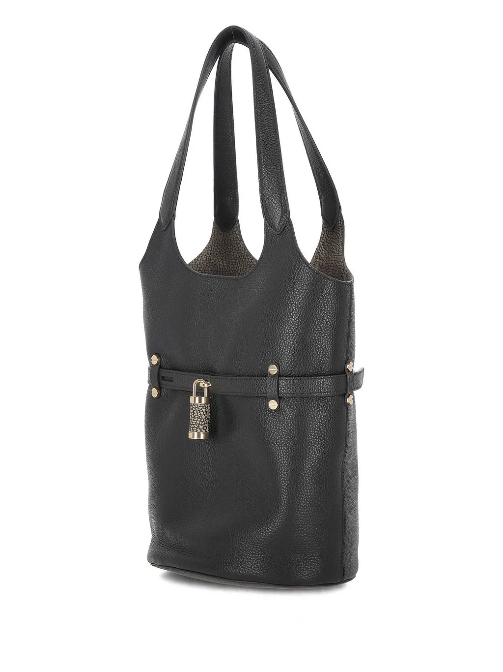 Borbonese Padlock Detail Shoulder Bag