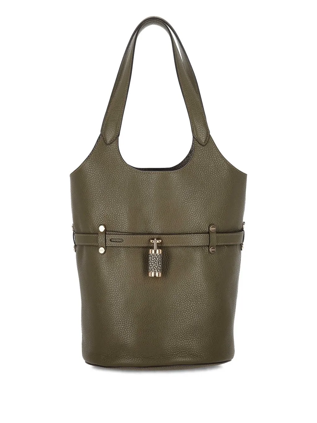 Borbonese Studded Bucket Shoulder Bag