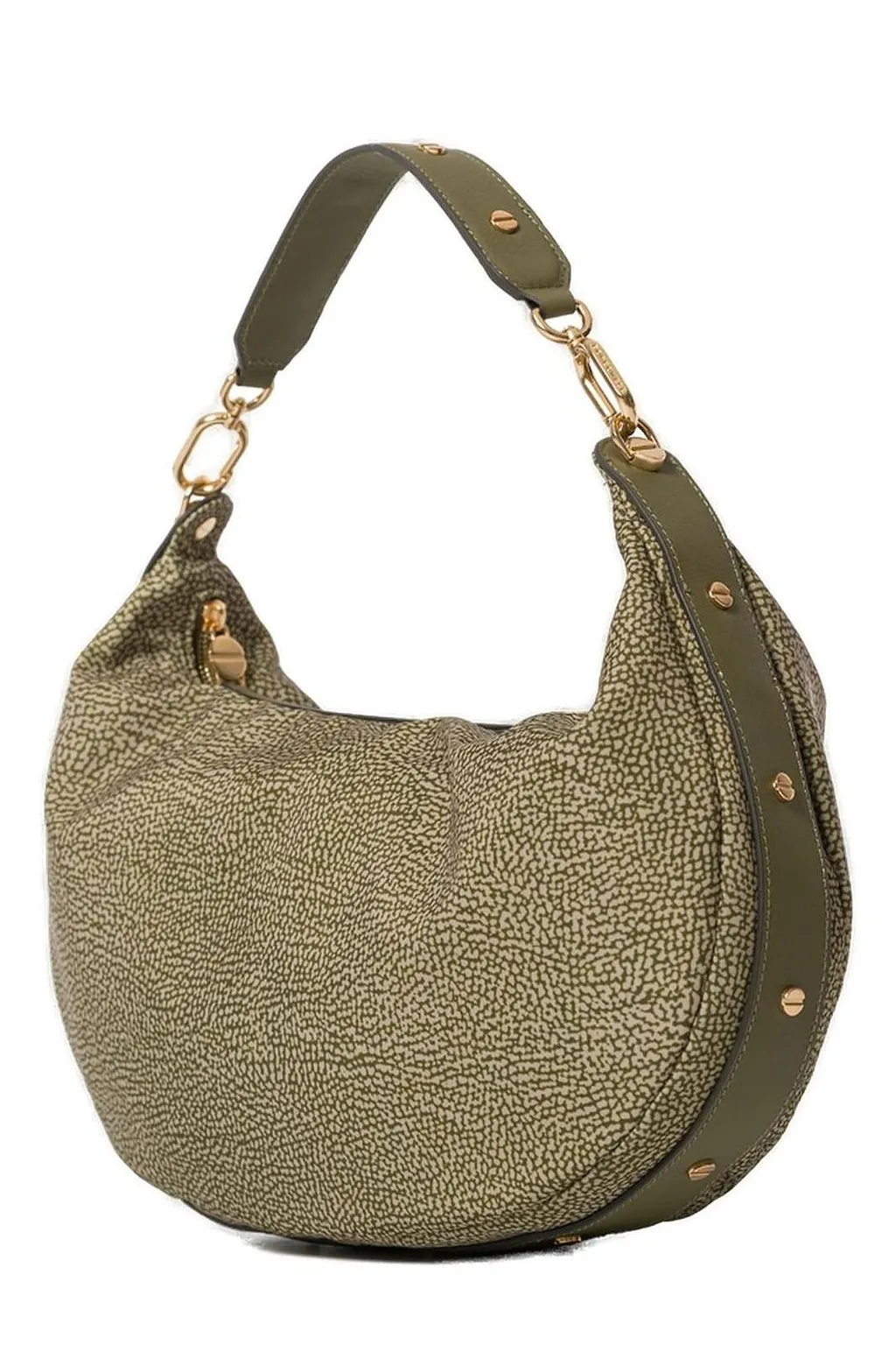 Borbonese Zip Up Shoulder Bag
