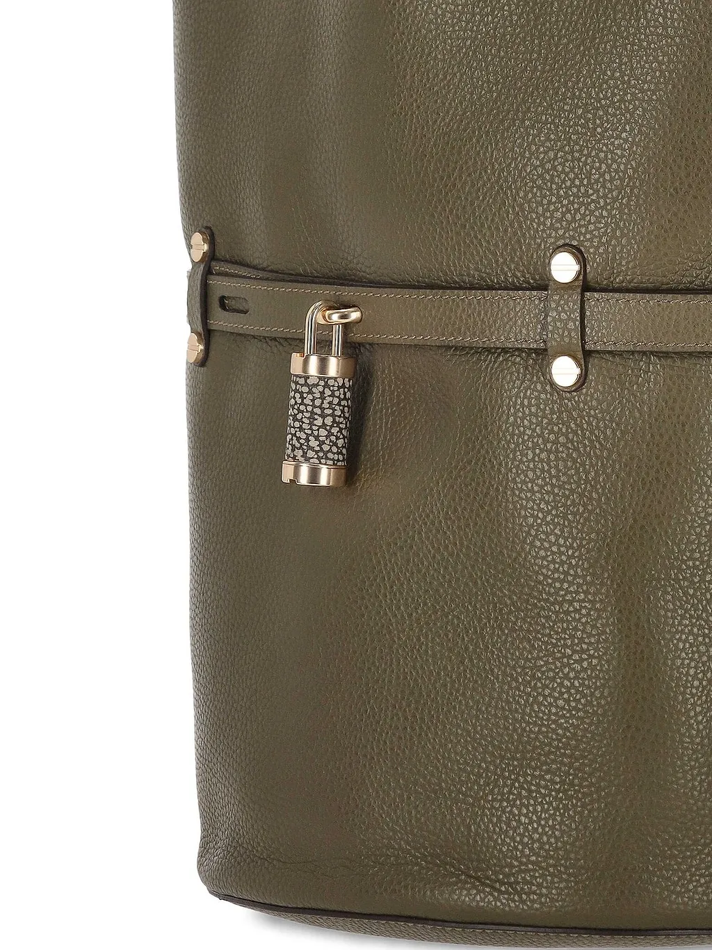 Borbonese Studded Bucket Shoulder Bag