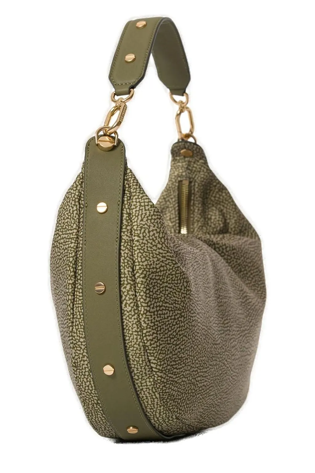 Borbonese Zip Up Shoulder Bag