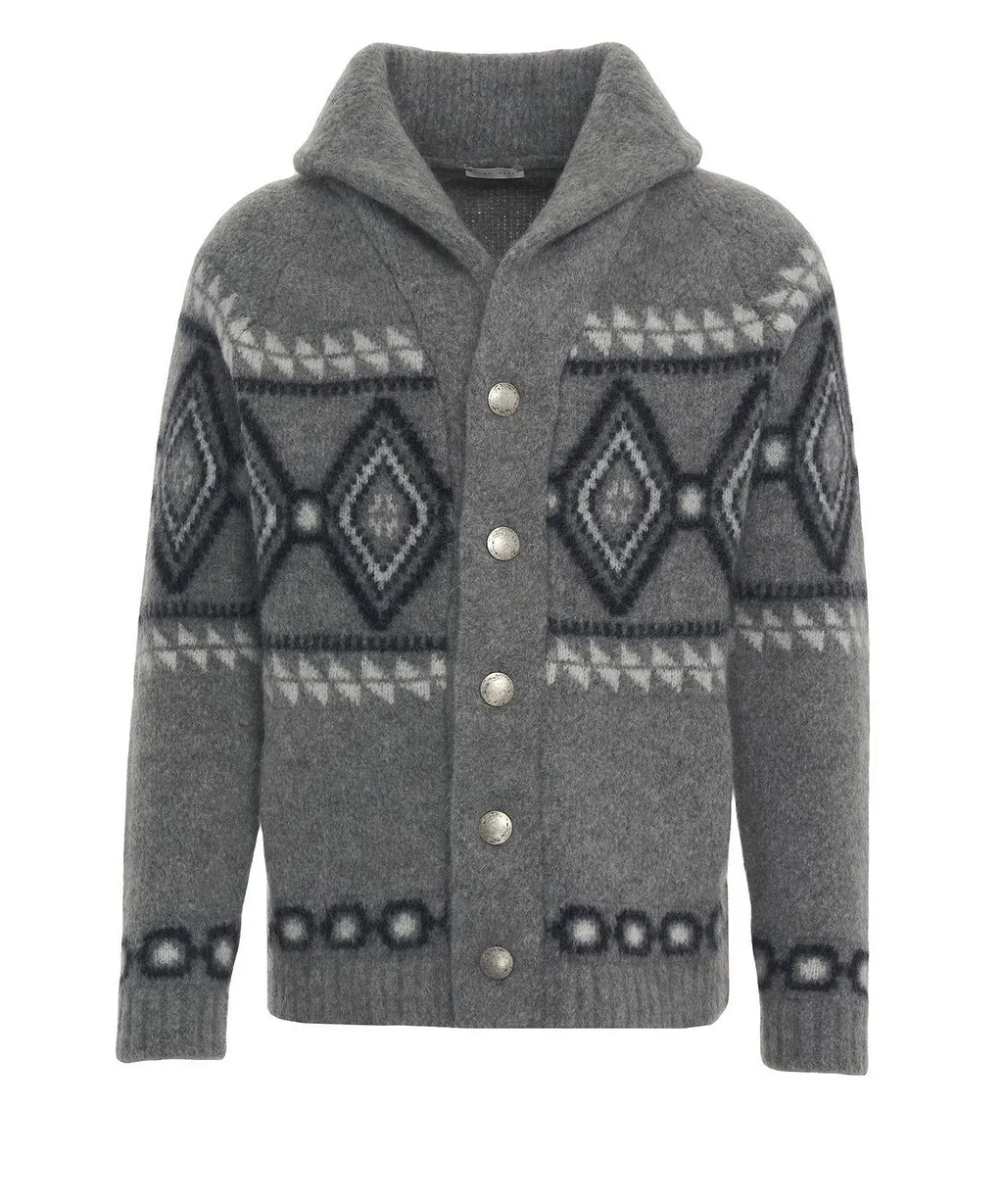 Borgo Asolo Rombi Geometric Pattern Cardigan