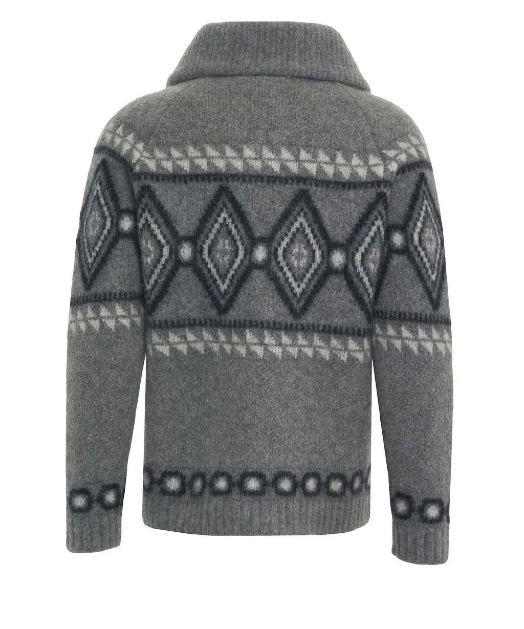 Borgo Asolo Rombi Geometric Pattern Cardigan