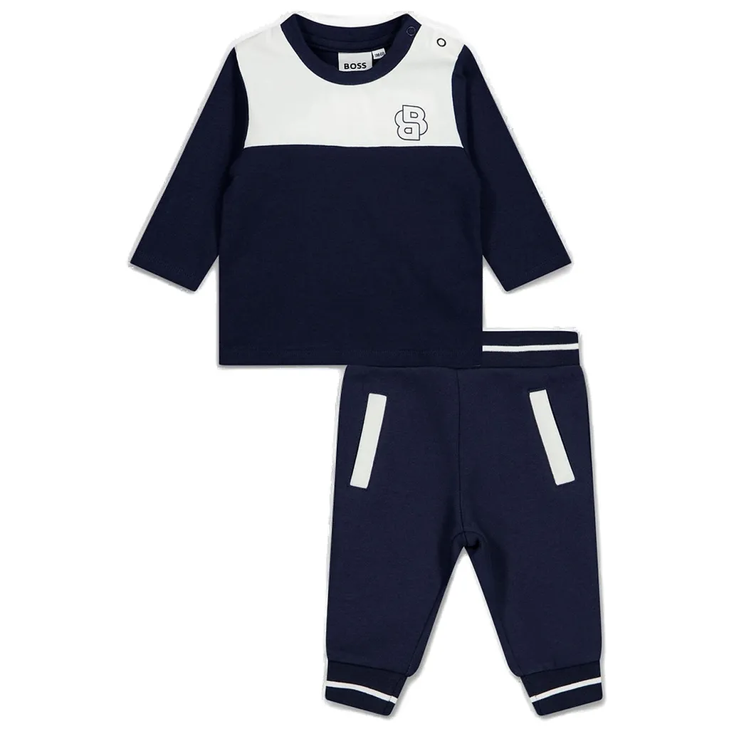 Boss Kids Gift-Boxed Three-Piece Logo Tracksuit Set