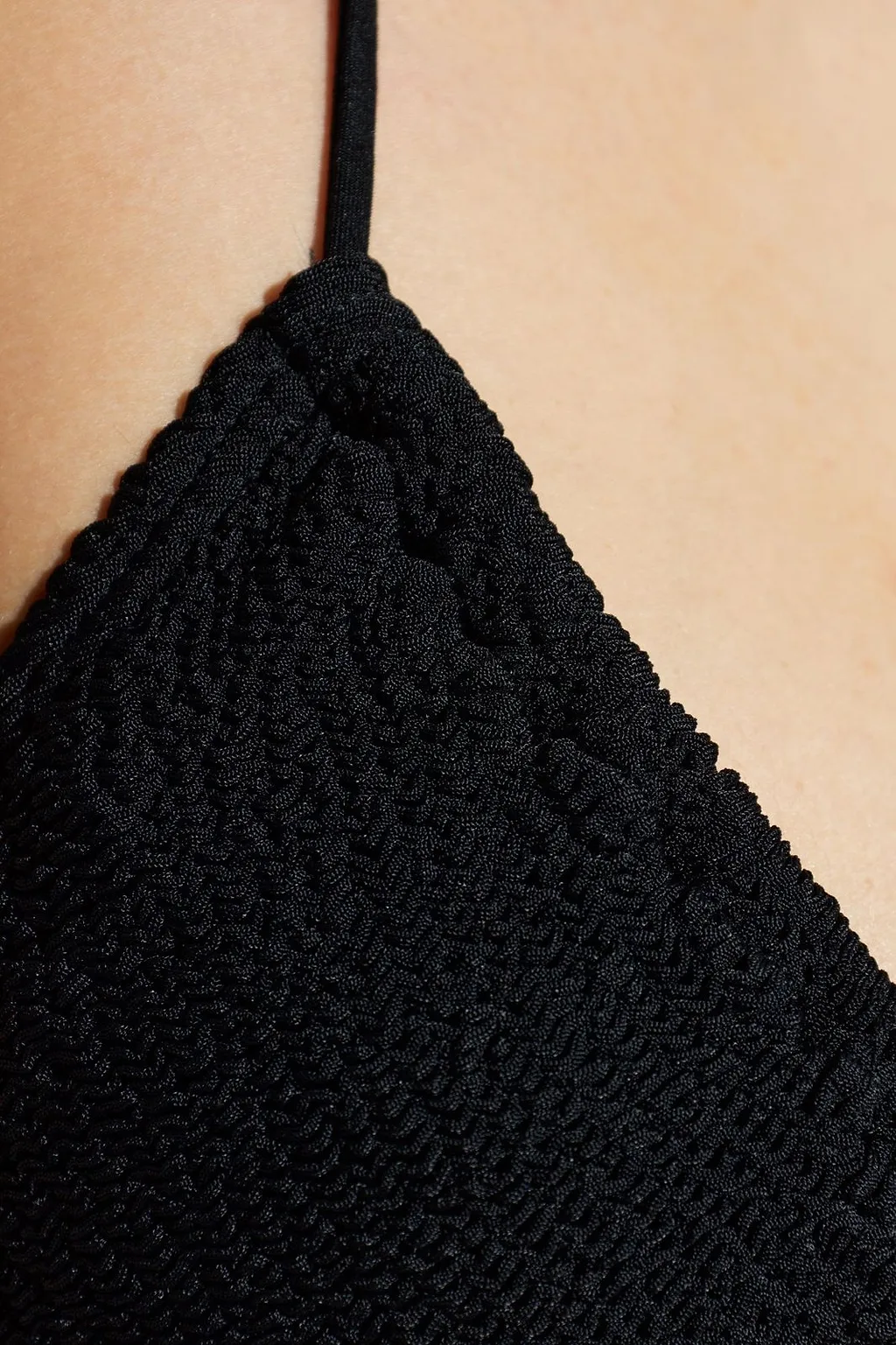 Bond-Eye Textured Triangle Bikini Top