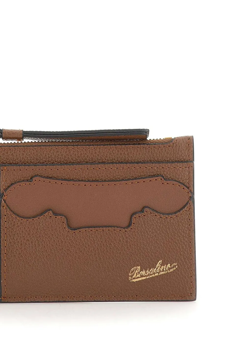Borsalino Zip Compartment Card Holder Wallet
