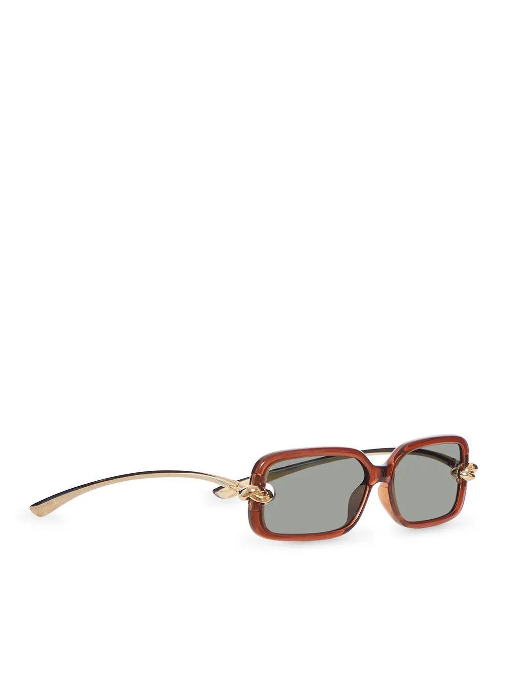 Bottega Veneta Eyewear Knot Rectangular Frame Sunglasses