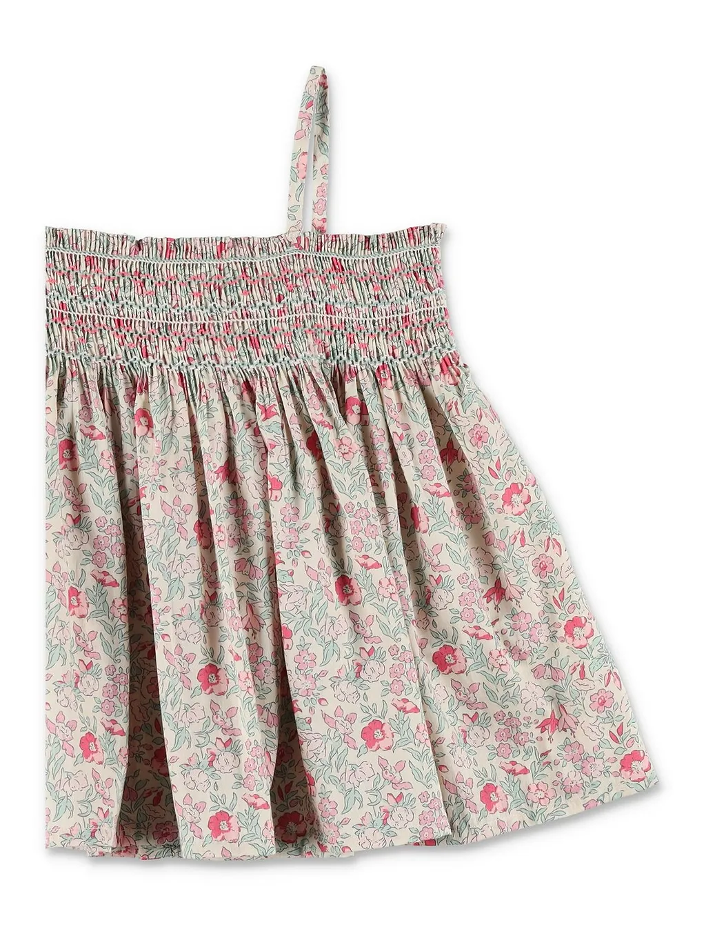 Bonpoint Apolline Smocked And Hand-Embroidered Strappy Blouse