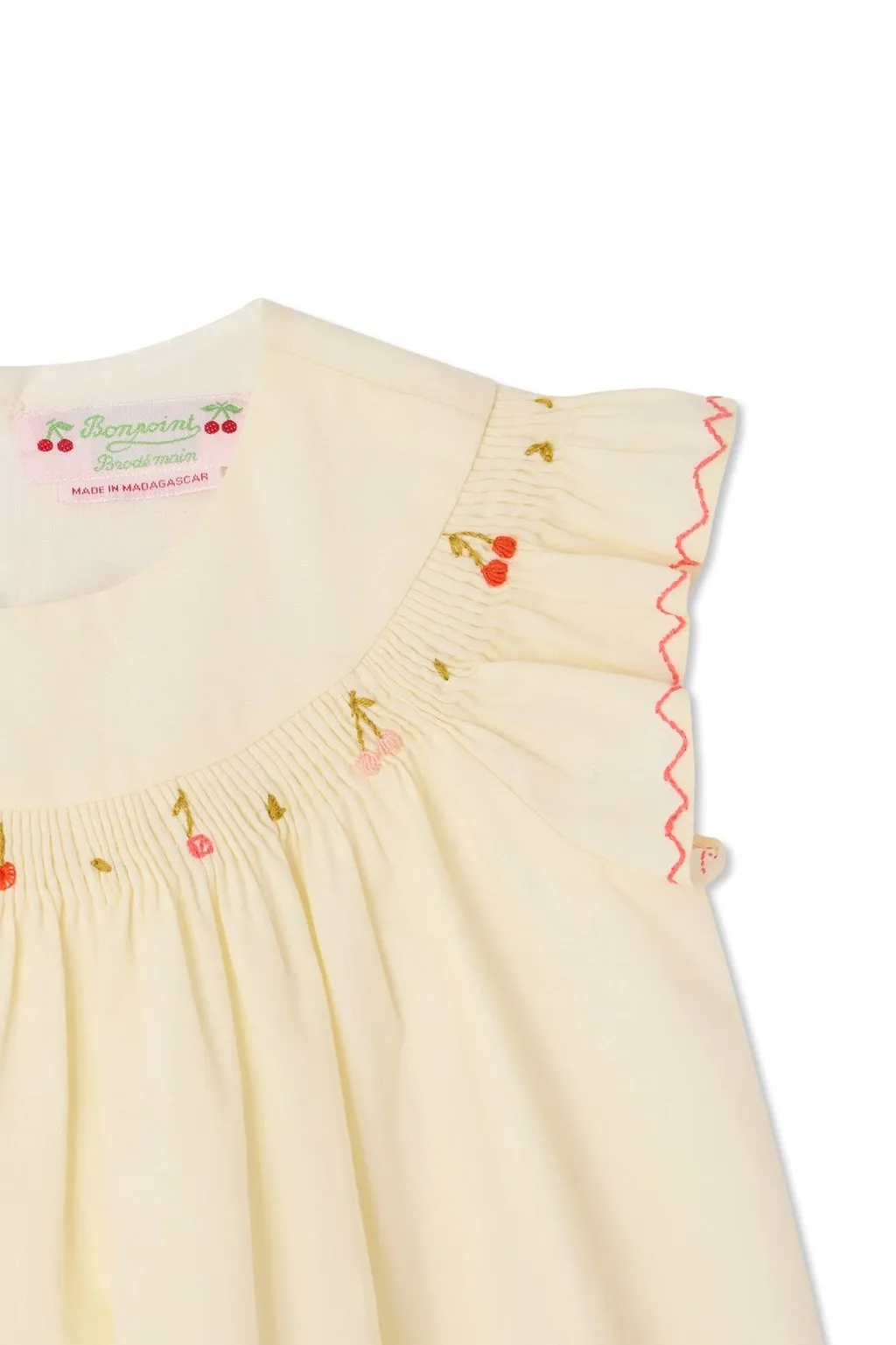 Bonpoint Amantine Smocked And Hand-Embroidered Dress