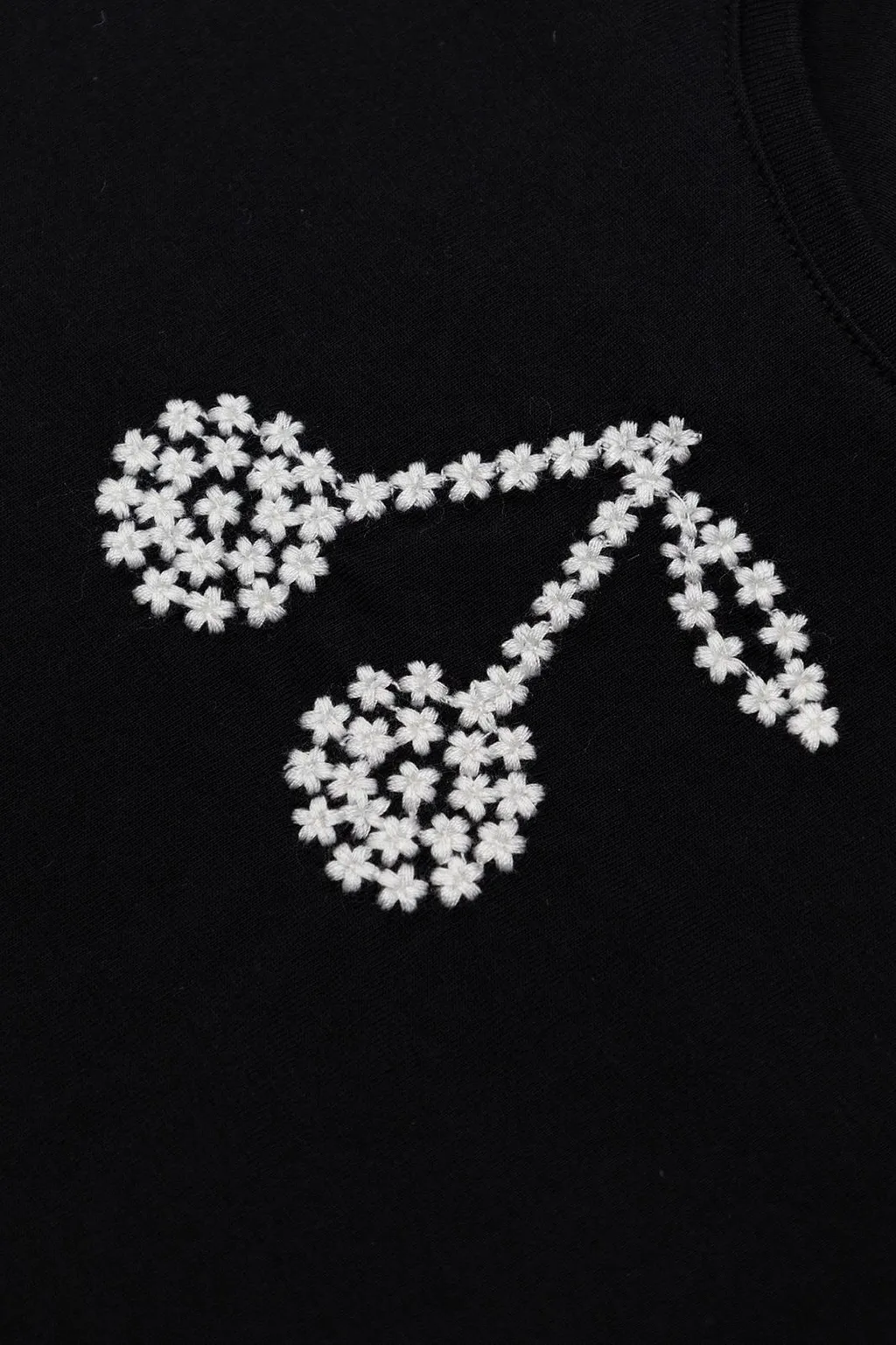 Bonpoint Asmae Cherry-Embroidered Crewneck T-Shirt