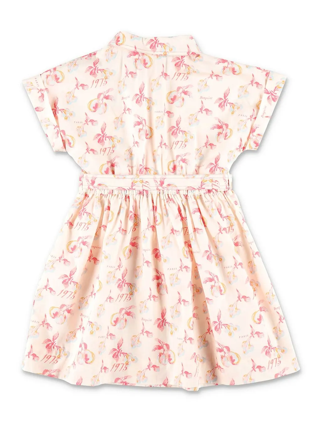 Bonpoint Belted Waist Floral Printed Shirt Dress
