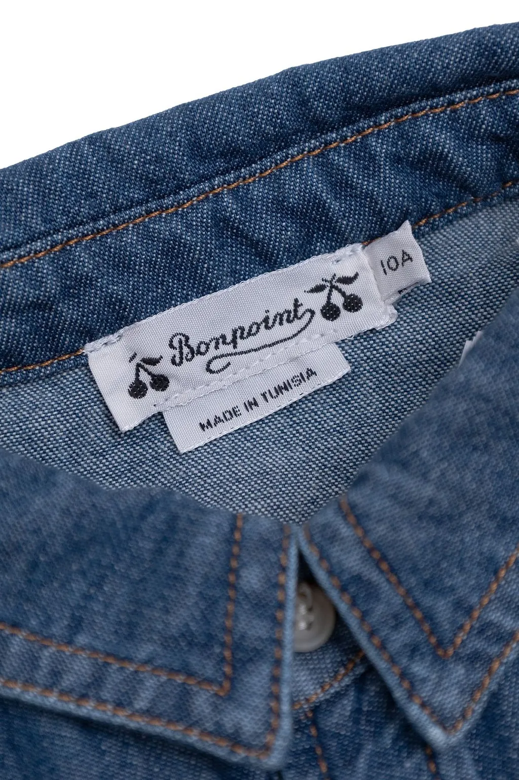 Bonpoint Button-Up Denim Shirt
