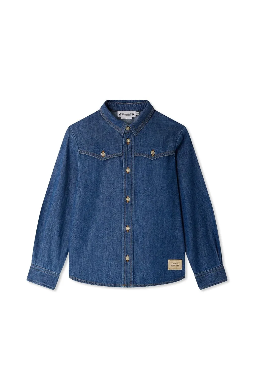 Bonpoint Button-Up Denim Shirt