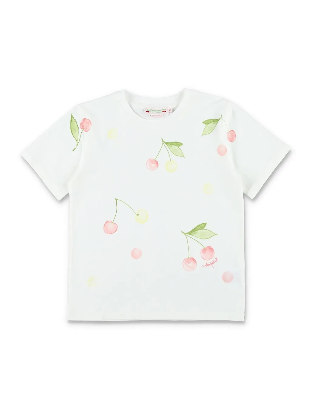 Bonpoint Cherry-Print Crewneck T-Shirt