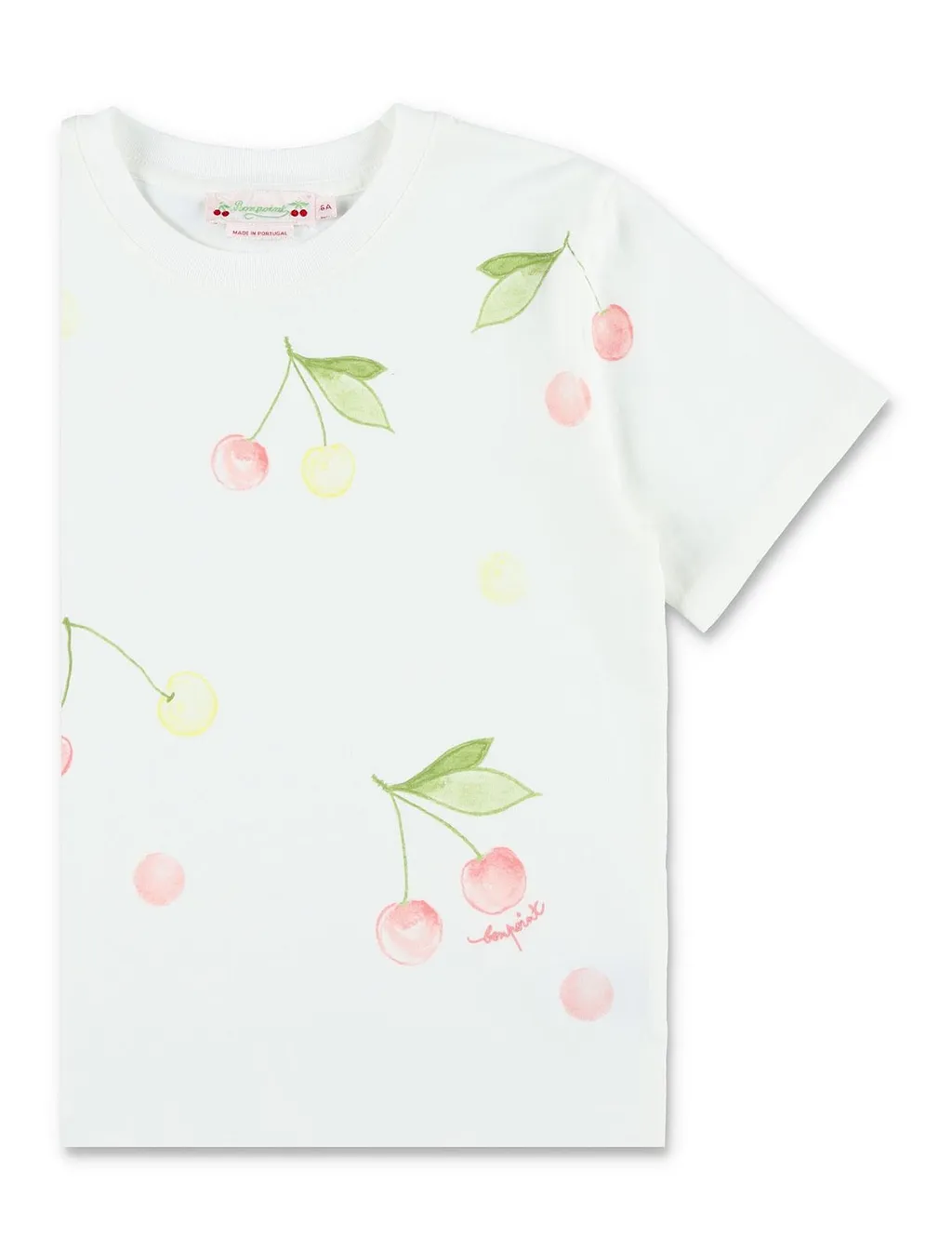 Bonpoint Cherry-Print Crewneck T-Shirt