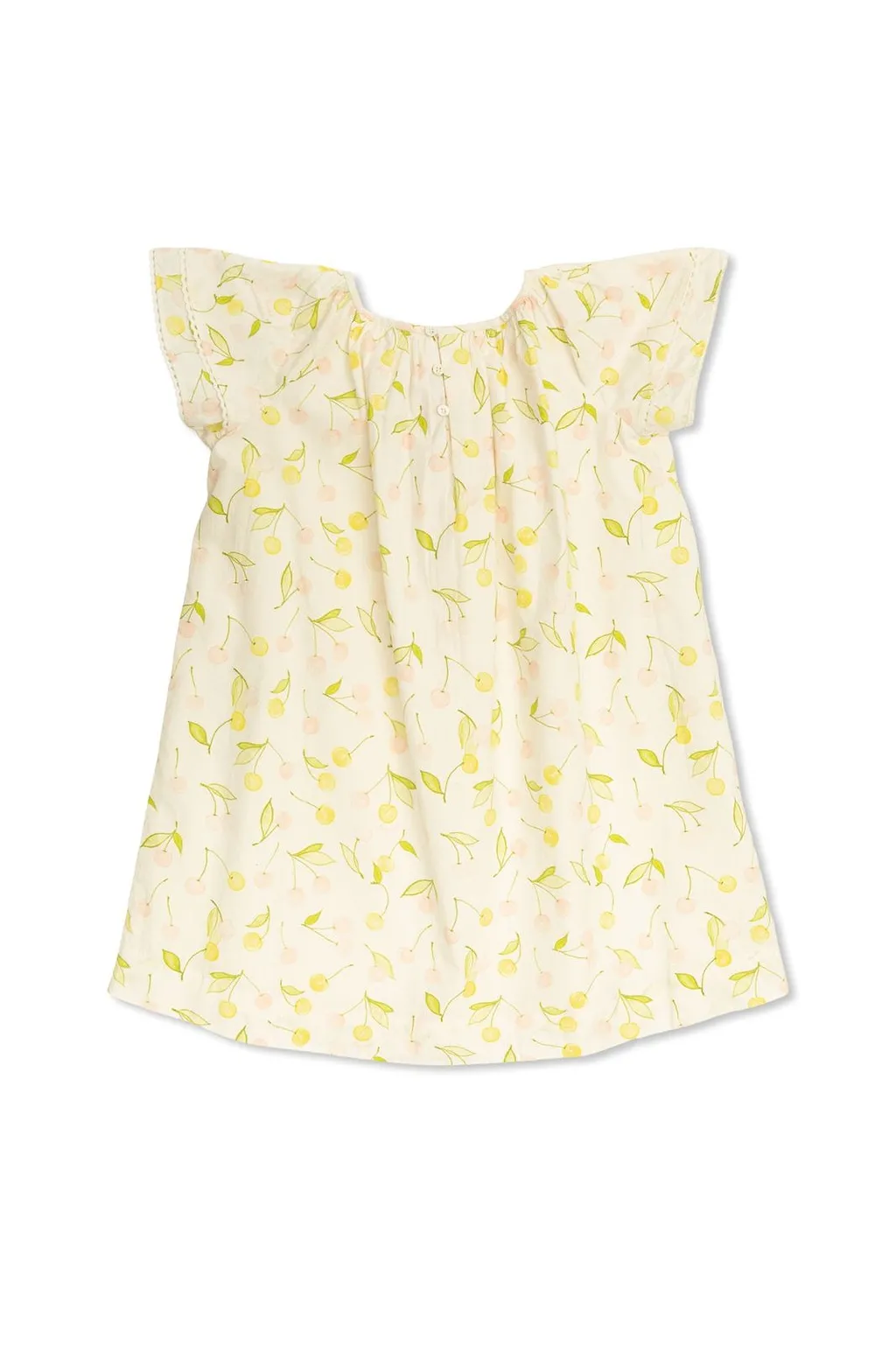 Bonpoint Cherry-Print Ruffled Mini Dress