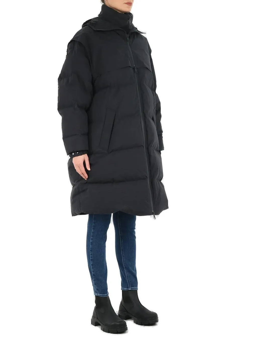 Bottega Veneta Funnel Neck Padded Coat