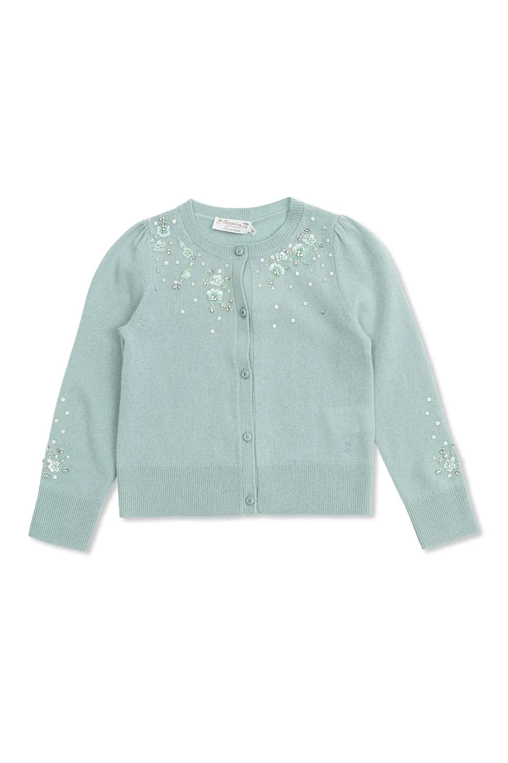 Bonpoint Embellished Crewneck Cardigan