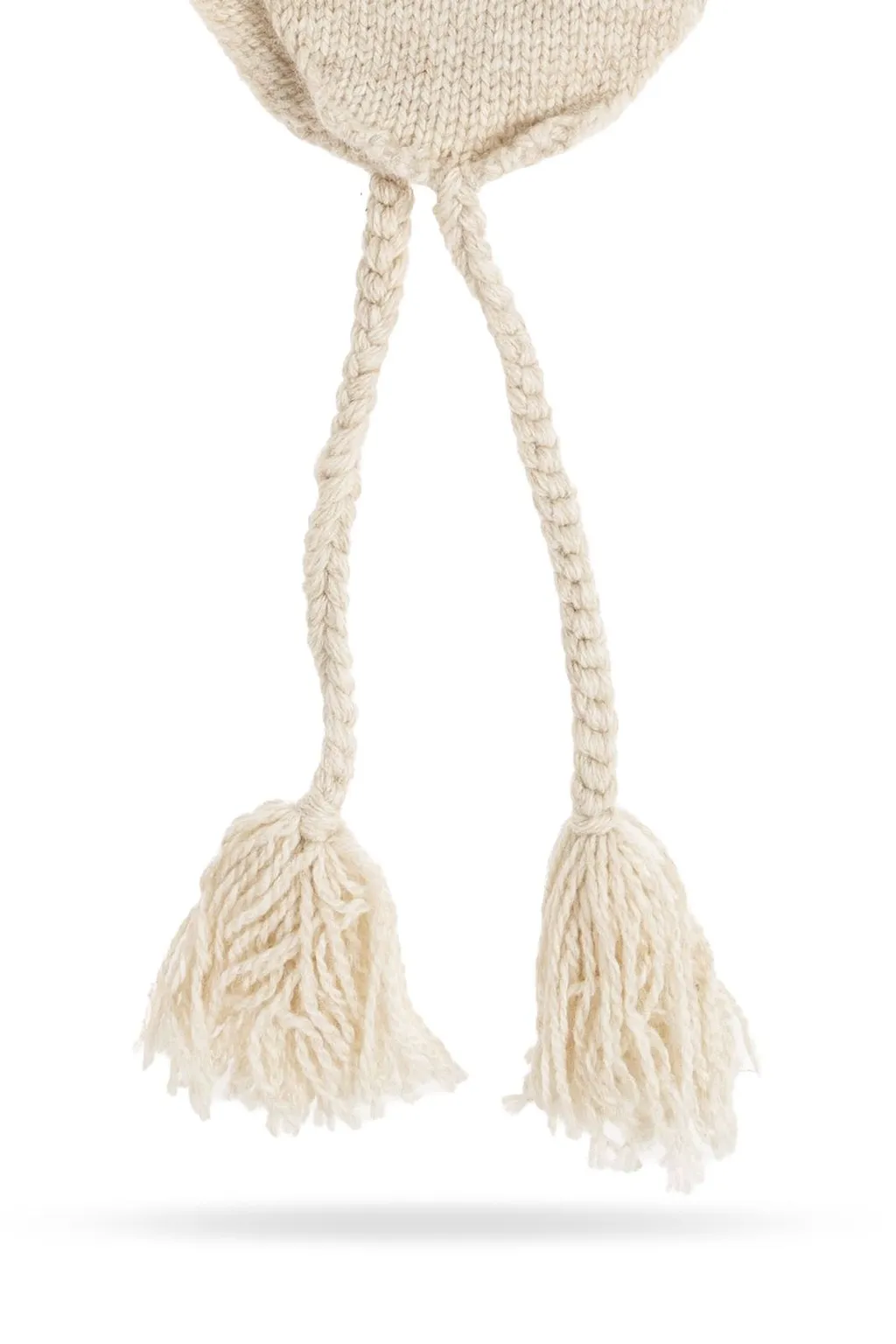 Bonpoint Fair Isle-Knit Pompom Tassel-Tie Beanie