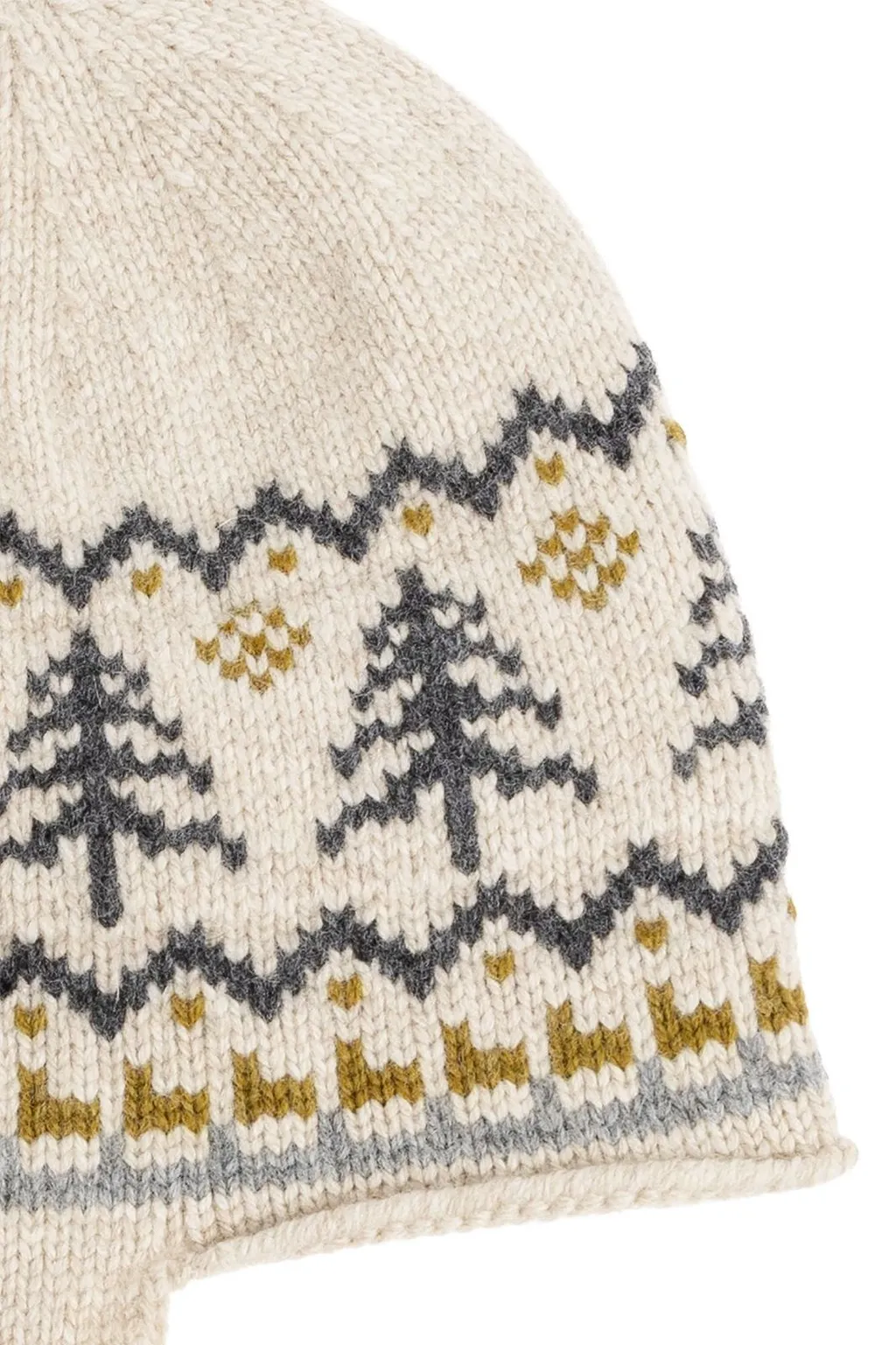 Bonpoint Fair Isle-Knit Pompom Tassel-Tie Beanie