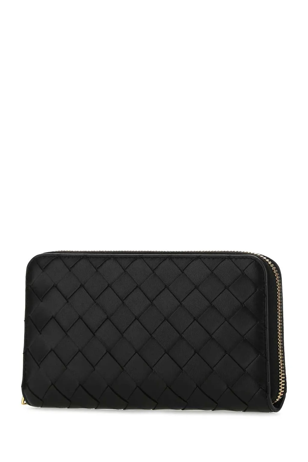 Bottega Veneta Intrecciato Weave Zip Around Wallet